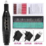 3Danlu C-Set 2 Abd Plug Profesyonel Elektrikli Manikür Makinesi Tırnak Matkap Kalem Setleri Pedikür Dosya Lehçe Şekil Aracı Tırnak Sanat Ayak Bakımı Araçları Kiti (Yurt Dışından)