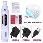 3Danlu D-5 Abd Plug Cnhıds Tırnak Setleri Kitleri Profesyonel Tırnak Ekipmanları Parlatma Makinesi Elektrikli Matkap Mini Uv LED Kurutma Lambası Manikür Araçları (Yurt Dışından)