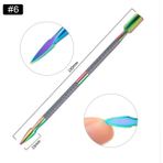 3Danlu Desen 6 Profesyonel Tırnak Tırnak Eti Itici Cımbız Gökkuşağı Kesici Makası Clipper Ölü Cilt Sökücü Paslanmaz Çelik Manikür Çivi Sanat Aracı (Yurt Dışından)