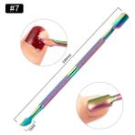 3Danlu Desen 7 Profesyonel Tırnak Tırnak Eti Itici Cımbız Gökkuşağı Kesici Makası Clipper Ölü Cilt Sökücü Paslanmaz Çelik Manikür Çivi Sanat Aracı (Yurt Dışından)