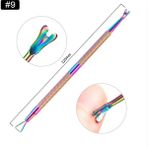 3Danlu Desen 9 Profesyonel Paslanmaz Çelik Tırnak Tırnak Eti Itici Cımbız Gökkuşağı Kesici Makası Clipper Ölü Cilt Sökücü Manikür Tırnak Sanat Aracı (Yurt Dışından)