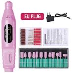 3Danlu Pembe Ab Tak Set2 Lınmanda Plastik Taşınabilir Tırnak Matkap Makinesi Elektrikli Manikür Freze Seti Profesyonel Manikür Aracı Tırnak Aksesuarları (Yurt Dışından)