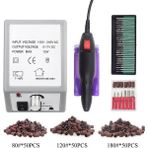 3Danlu Set 2 Profesyonel Elektrikli Tırnak Matkap Freze Makinesi Manikür Pedikür Dosyaları Araçları Kiti Tırnak Parlatıcı Taşlama Cam Makinesi (Yurt Dışından)