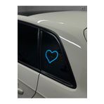 3dbaydesign Araç içi neon led ışıklı dekor KALP (12 volt vantuzlu BUZ MAVİ )