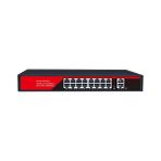 3DCool 3D-PSF16 18 Port Kamera POE Switch 16xPoe 2x Gigabit Uplink 240W 250mt