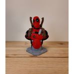 3DcraftTR Deadpool Karakter Figür 15 cm - Solmaz Canlı Renkler - Marvel Hayranları Için Özel Hediye Büst - Kırmızı -Siyah
