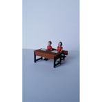 3deepdesign 3D Baskı Minyatür Okul Sıra Takımı Öğrenciler-Teraryum Diorama Maket Minyatür Obje ve Figürler