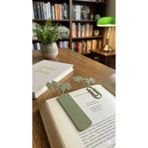 3DekorPusula 4'lü Monstera & Yonca Temalı Kitap Ayracı- Minimal Esnetik