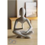3DOria 12 cm Meditasyon Biblo Dekoratif – Minimalist Yoga Heykeli – Modern Ev Dekoru & Ofis Masa Üstü Obje