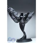 3DOria Kanatlı Özel Tasarım Melek Biblo & Heykel & Kusursuz Şıklık & 17 Cm Boyutlarında Siyah