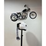 3dpazarıcom 3D Pazari Com Motor & Motosiklet Siyah Gri Ombreli Örgü Saç Kask Dış Aksesuar