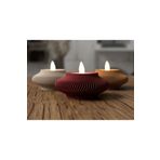 3DreaMaker Dekoratif ve Şık 3'Lü Kıvrımlı Tealight Seti - Ev Dekorasyon, Dekoratif Obje