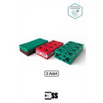 3DSS Minecraft Temalı Fidget Stres Oyuncağı 3'lü Set | Creeper BOOM Grass Pixel Blok Duyusal Oyuncak
