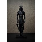 3DVerse Studio Antik Mısır Anubis Heykeli – 16 cm Mat Siyah Dekoratif Figür (Yaşam Anahtarlı)
