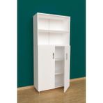 3G Tasarım Modüler iki Raflı İki Kapaklı Ofis Dolabı Dosya Dolabı 3G-032-KD-BEYAZ/90x37x190h