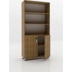 3G Tasarım Üç Raflı İki Kapaklı Ofis Dolabı Dosya Dolabı 3G-033-KD-CEVİZ/90x37x190h