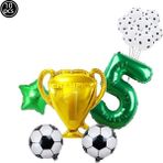 3Ganbao 1 Takım Balonlar Futbol Futbol Tema Tek Kullanımlık Sofra Futbol Parti Bardakları Tabaklar Banner Bebek Duş Erkek Futbol Tema Doğum Günü Partisi Malzemeleri (Yurt Dışından) - Party DIY Decorations