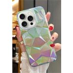 3GEN CASE İphone 15 Pro Uyumlu 3D Prizma Desenler Hologram Çok Renkli Esnek Silikon Kılıf ŞEFFAF
