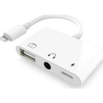 3in1 Iphone-Ipad Lightning To Kulakılık ve USB Kamera Okuyucu OTG-(5775)
