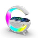 3in1 Kablosuz Sarj Standı,Bluetooh 5.2 Speaker Hoparlör,Değiştirilebilir Ledli Renkli Masa Lambası Şarj Standlı RGB Hoparlör