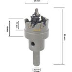 3keego Hf 50 Tct 19 mm Elmaslı Delik Açma Testeresi Elmas - 28 mm