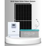 3Kw Hazır Solar Paket | 2×600W Bifacial Panel + 2×200AH Jel Akü | Mppt Akıllı Inverter Off-Grid Sistem