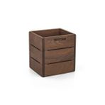 3line Ahşap Kalem Kutusu - Ceviz - 88mm X 75mm X 87mm - Woodsaka