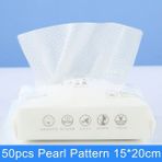 3liyao 50 Adet Inci Deseni 50/100 Adet Tek Kullanımlık Yüz Havlusu Yeniden Kullanılabilir Makyaj Temizleyici Pamuk Doku Motivasyon Mendilleri Kuru ve Islak Temizleme Havlusu Pamuk Disk (Yurt Dışından)