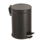 3LT SİYAH PEDALLI METAL ÇÖP KOVASI (5440)