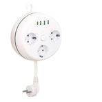 3'LÜ 1.5 METRE KABLOLU 3 USB + TYPE-C GİRİŞLİ AKIM KORUMALI GRUP PRİZ