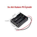 3'lü Aa Kalem Pil Kutusu Yuvası 4.5v Kablolu Kalem Pil