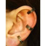 3'lü Antik Model Deliksiz Earcuff Kıkırdak Küpe Seti eukk3