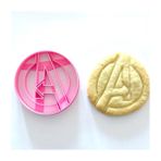 3'lü Avengers Logo Kurabiye Kalıbı - 1 - Pembe