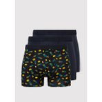 3lü Baskılı Lacivert Boxer 0911909-70490