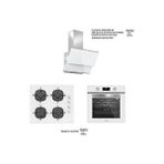 3'lü Beyaz Cam Ankastre Set (3490 Oslo 60 BEYAZ+CS5335W01+BO6502W02)