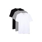 3lü Bisiklet Yaka Erkek Basic Tişört Slim Fit/Dar Kesim 0611784-900 Siyah-900 L