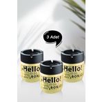 3'lü Cam Kokusuz Küllük 425 Cc Hello Desenli