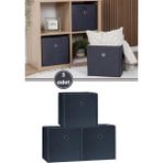 3'lü Çamaşır Oyuncak Raf Düzenleyici Set, Kapaksız Dolap Içi Saklama Kutusu (30X30X30CM) 3 Adet - Antrasit - 30 x 30 x 30 cm