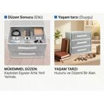 3’Lü Çekmeceli Organizer – Çok Amaçlı Dolap İçi Masa Üstü Düzenleyici