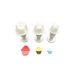 3lü Cupcake Şeker Hamuru Şekillendirici Enjektörlü Kopat 1.2x1.7x2 Cm