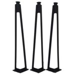 3'lü Dekoratif Metal Firkete Sehpa Ayağı (44 cm Yükseklik)