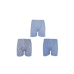 3lü Erkek Desenli Boxer Ekonomik İnce Pamuklu Paçalı Don