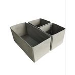 3'lü Gri Çekmece İçi Düzenleyici Organizer Set - Çok Amaçlı Dolap İçi Kutu Seti