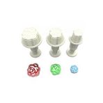 3lü Gül Şeker Hamuru Şekillendirici Enjektörlü Kopat 1.2x1.6x1.9 Cm