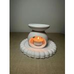 3lü Hediyelik,dekoratif Set, Mumluk Buhardanlık, Tepsi, 1 Tealight Mum