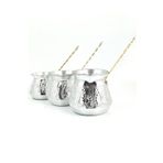 3Lu Kabartma Desenli Aluminyum Cezve Sutluk