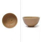 3'Lü Karamel Kahve Seramik Kase Seti, Özel Çatlak Dokulu (Crackle) Tasarım Çerezlik Sosluk, Stoneware Kahvaltılık Sunum Kasesi, Derin Şık Mez