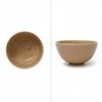 3'lü Karamel Kahve Seramik Kase Seti, Özel Çatlak Dokulu (Crackle) Tasarım Çerezlik ve Sosluk, Modern Stoneware Kahvaltılık Sunum Kasesi, Derin ve Şık Meze Tabağı Takımı (Bej/Kahve)