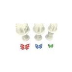 3lü Kelebek Şeker Hamuru Şekillendirici Enjektörlü Kopat 1.2x1.5x1.9 Cm