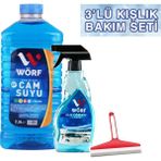 3'lü Kışlık Oto Bakım Seti 2,5 Lt. Cam Suyu & Buz Çözücü & Çekçek - 1 Adet